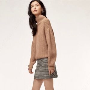 Aritzia Wilfred Wool Blend Plaid Essonne Mini Skirt